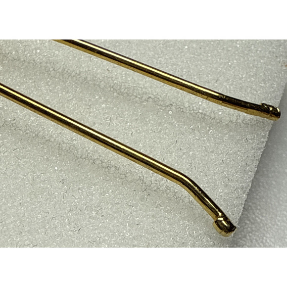 Vintage Twisted Rope Gold Tone Metal Hair Barrette Square - Picture 13 of 13